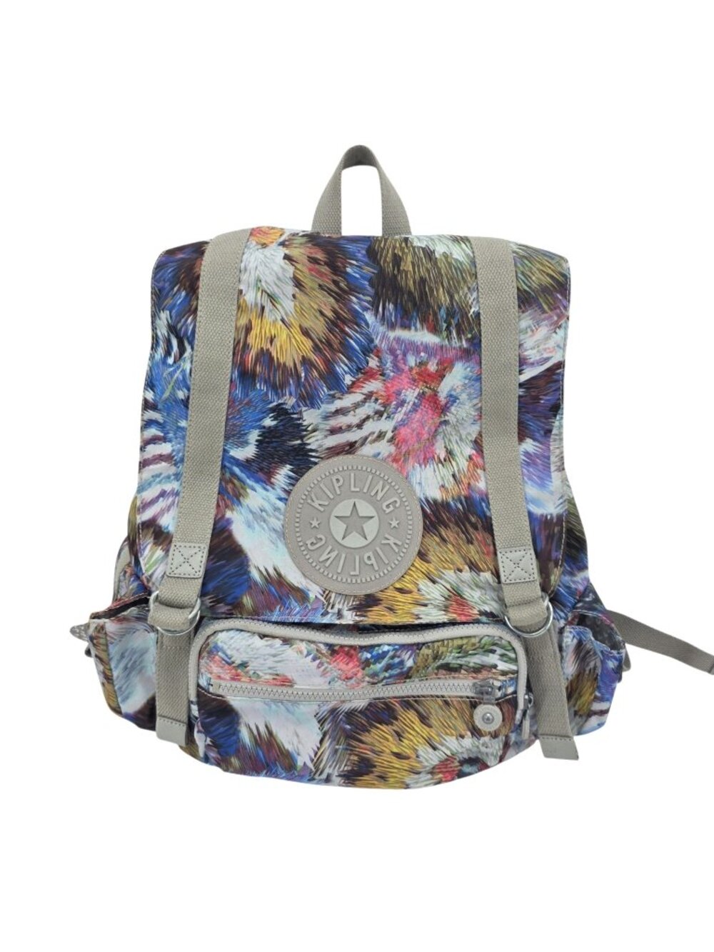 Kipling Joetsu Backpack Multicolor Abstract Pattern Multi Pocket